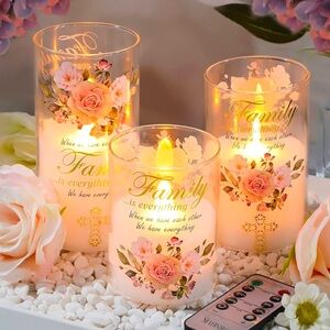 Flameless candle set with remote (new)